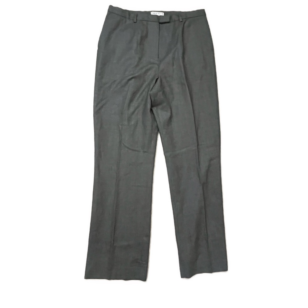 Pendleton Women's Vintage Virgin Wool‎ Gray Pleated Pull On Trousers- Size 12